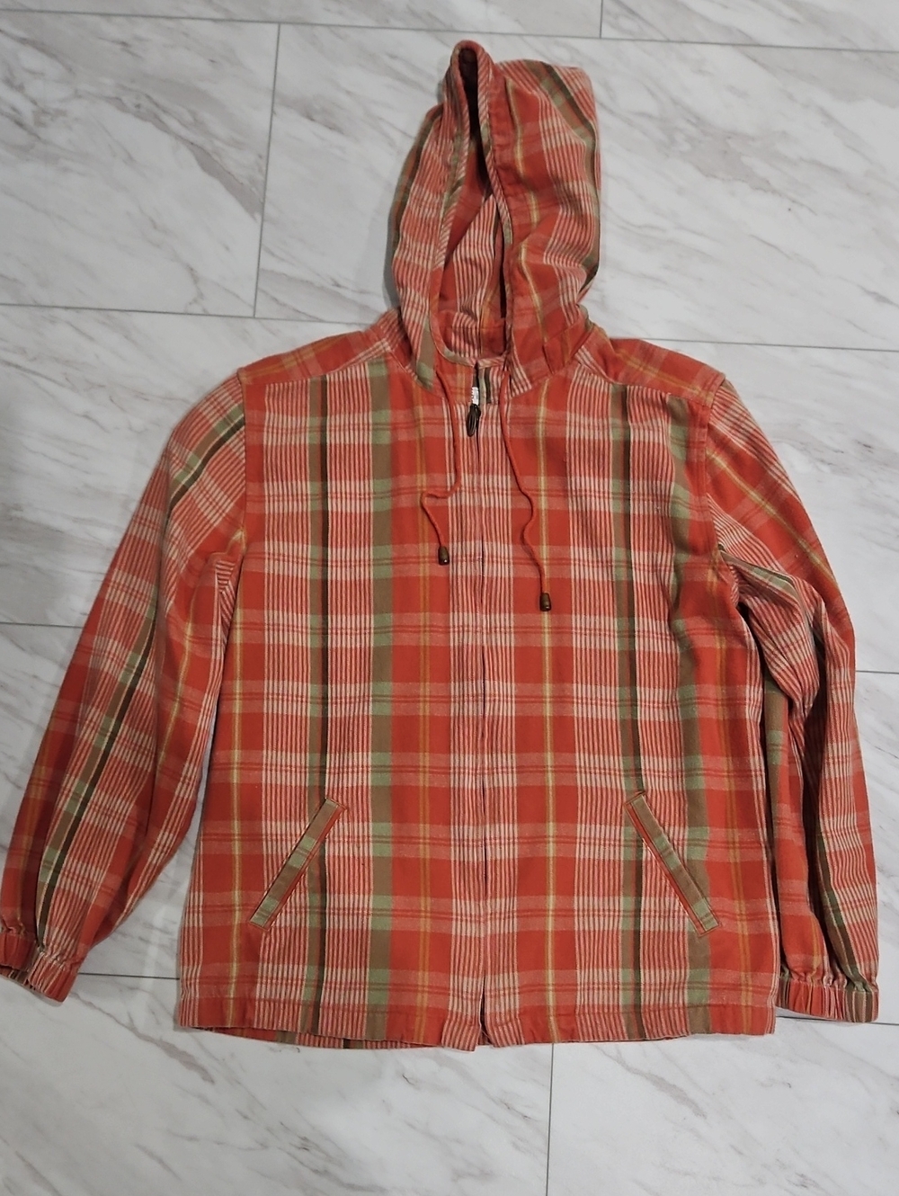 Christopher & Banks  Plaid Hooded Jacket
